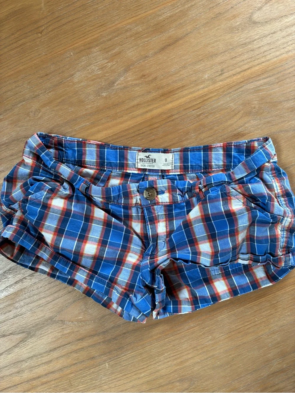 Y2K Hollister Blue Plaid Women’s Shorts